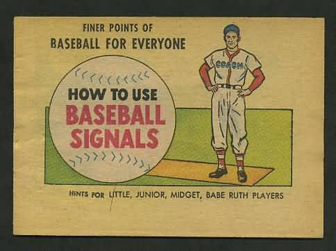 1950's Booklet How to Use Baseball Signals